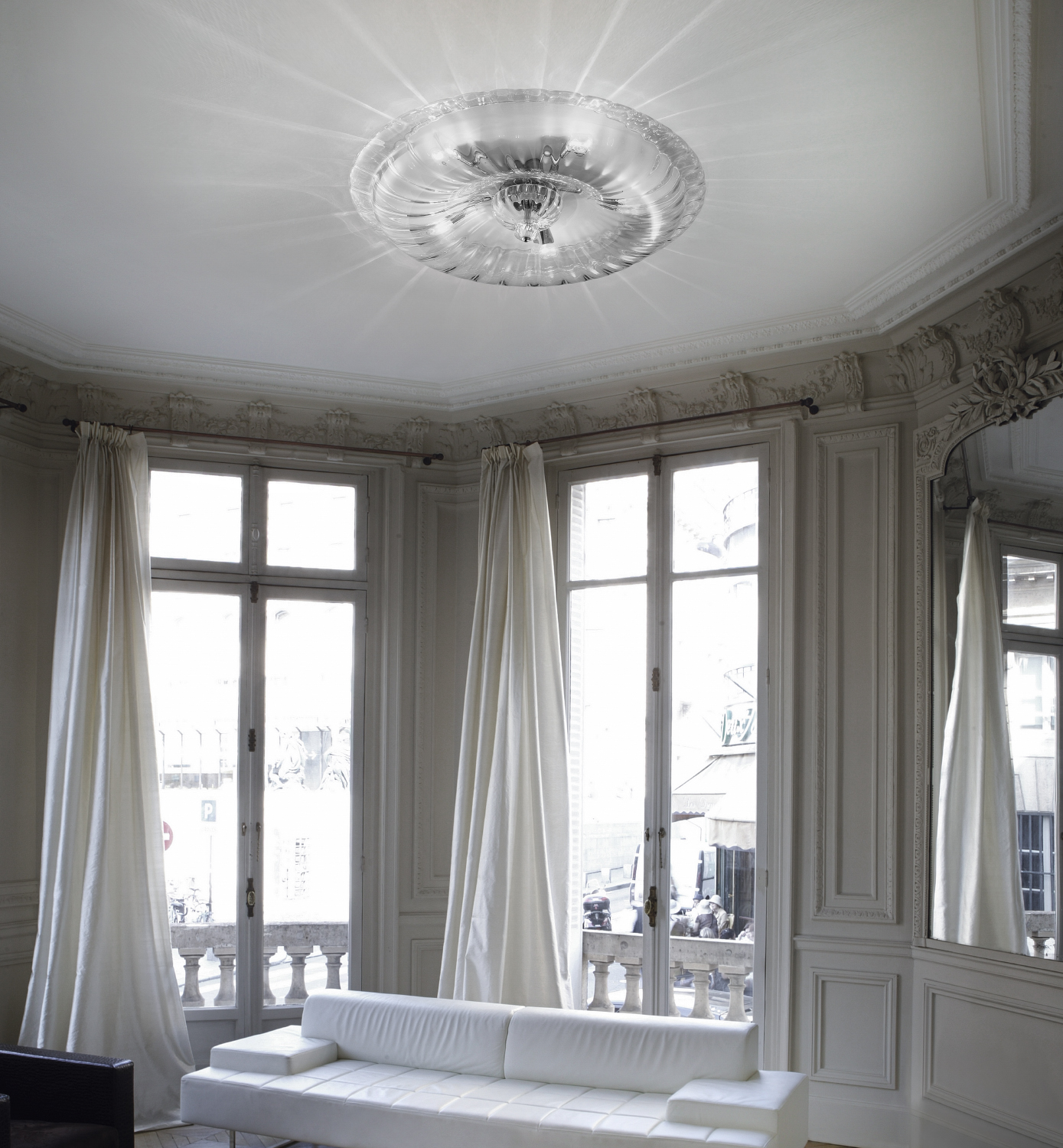 Novecento glass plafond fra Vistosi Murano